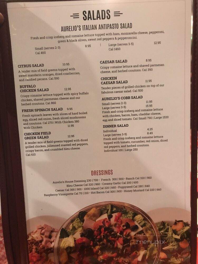 Aurelio's Pizza - Homewood, IL menu_pic