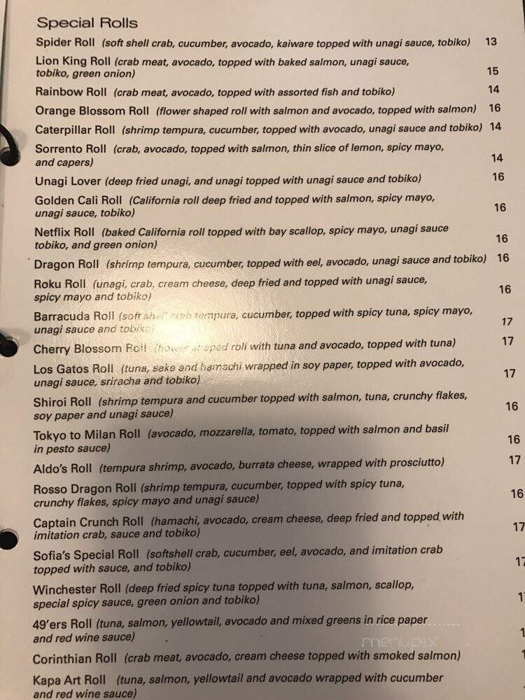 Shiroi Sushi - Glenview, IL menu_pic