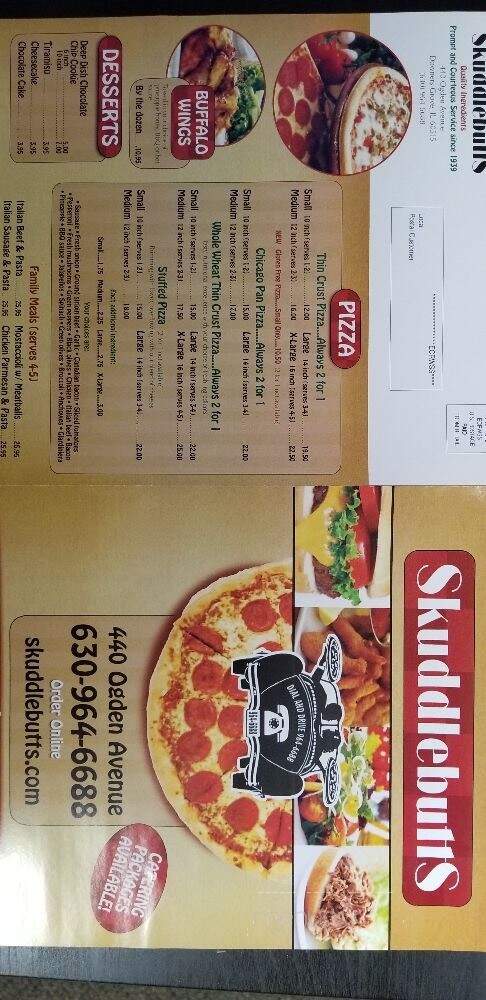 Skuddlebutts - Downers Grove, IL menu_pic