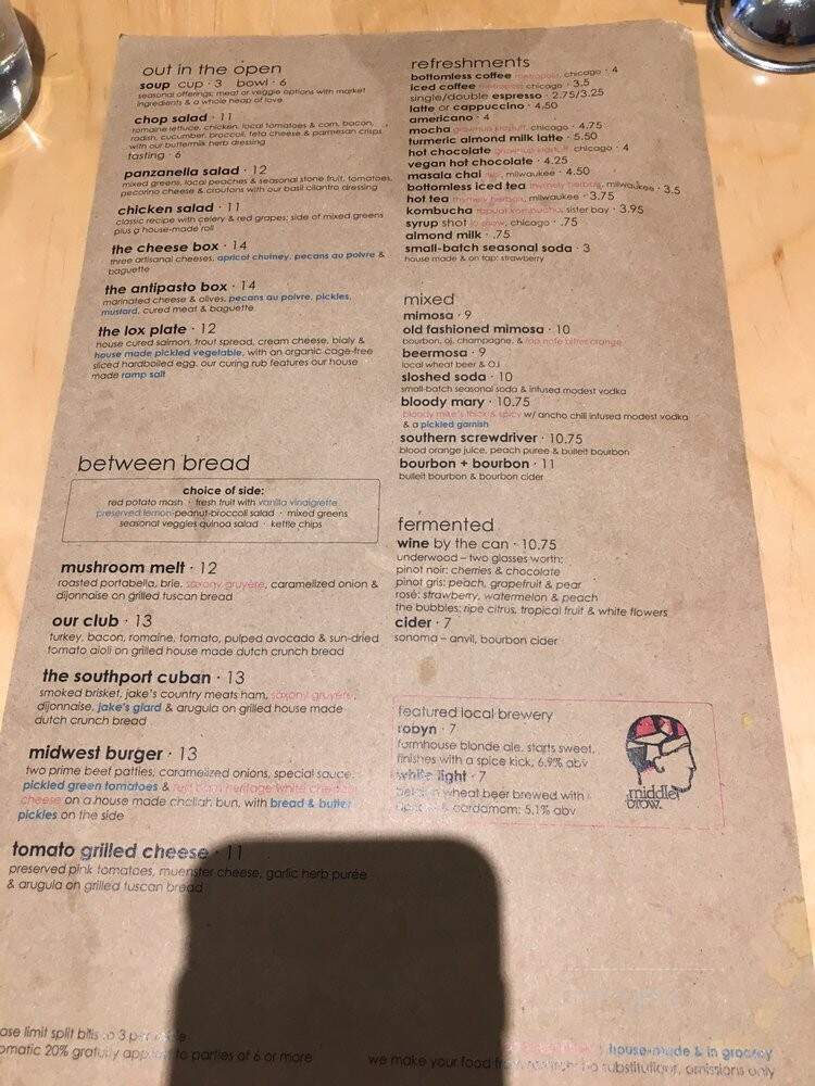 Southport Grocery & Cafe - Chicago, IL menu_pic