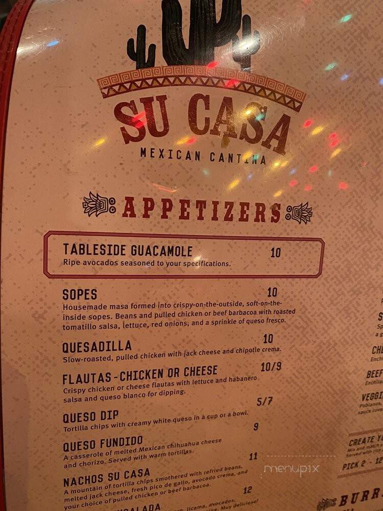 Su Casa Mexican Restaurant - Chicago, IL menu_pic