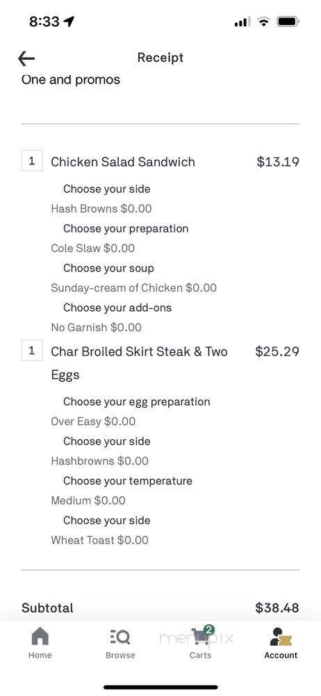 Baker Hill Pancake House - Elgin, IL menu_pic