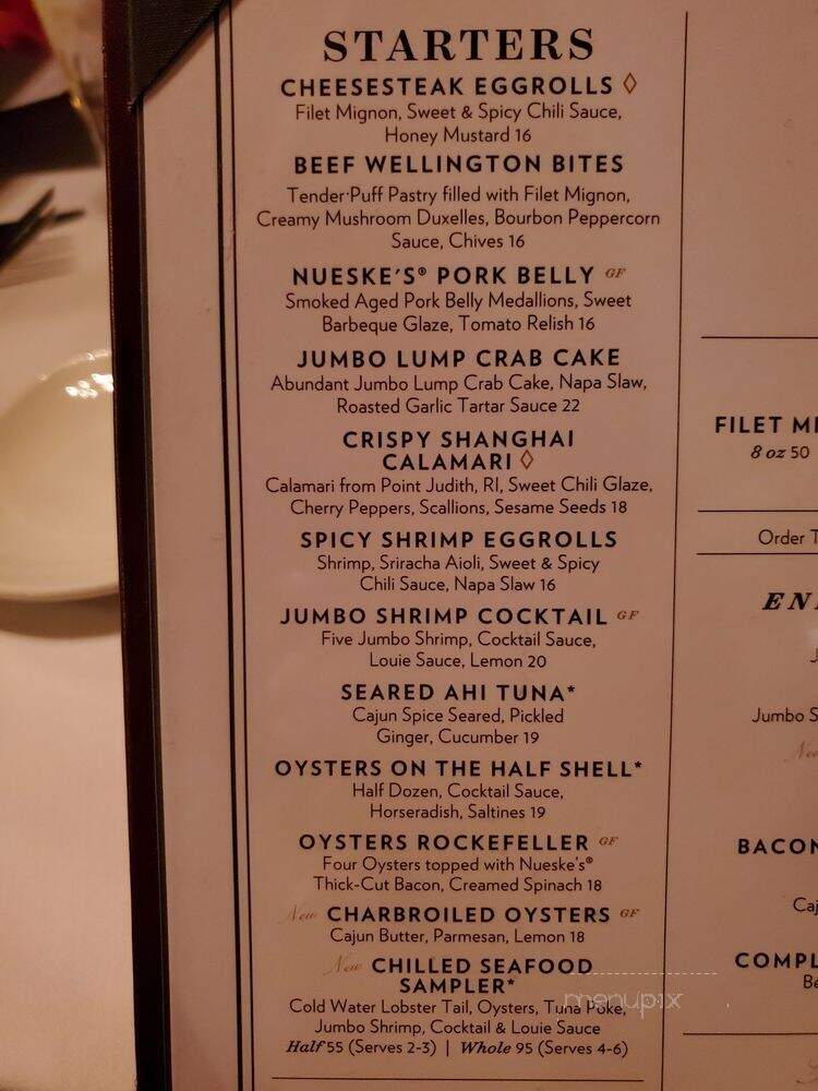 Sullivan's Steakhouse - Naperville, IL menu_pic