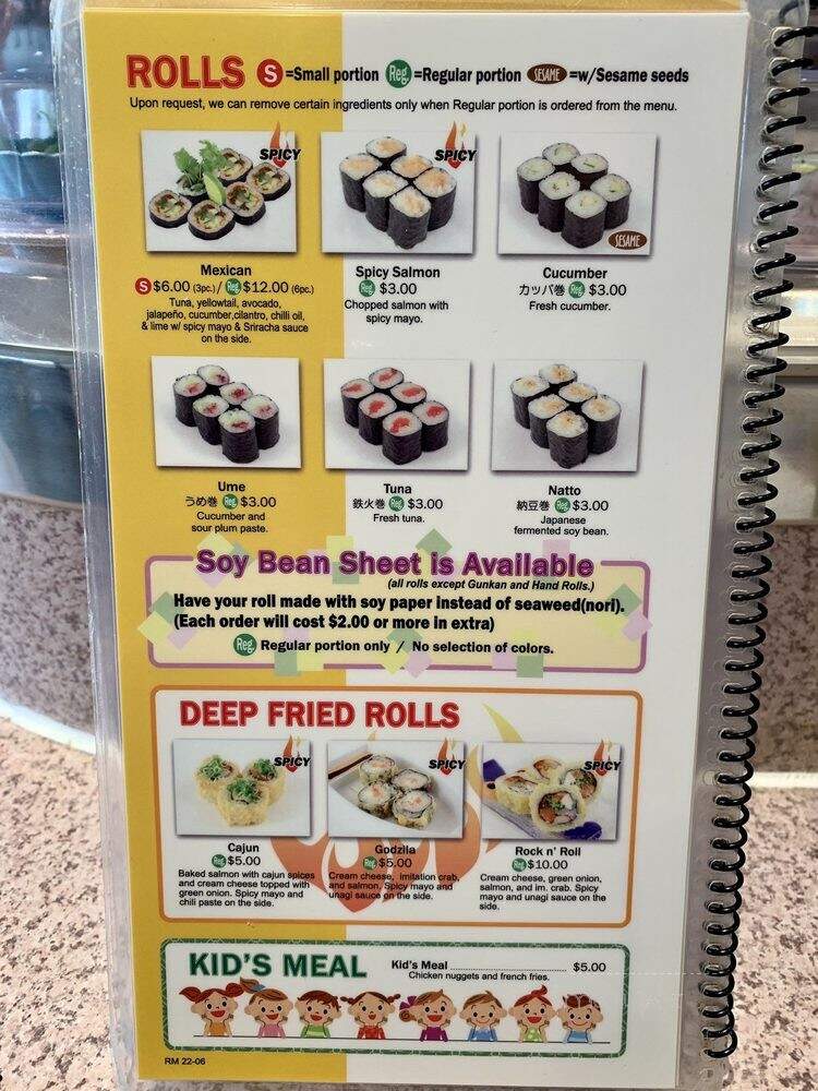 Sushi Station - Rolling Meadows, IL menu_pic