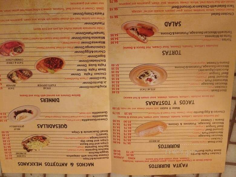 Taco & Burrito House - Chicago, IL menu_pic