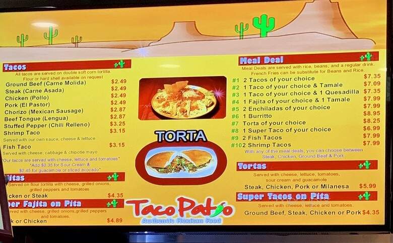Taco Patio - Bellwood, IL menu_pic