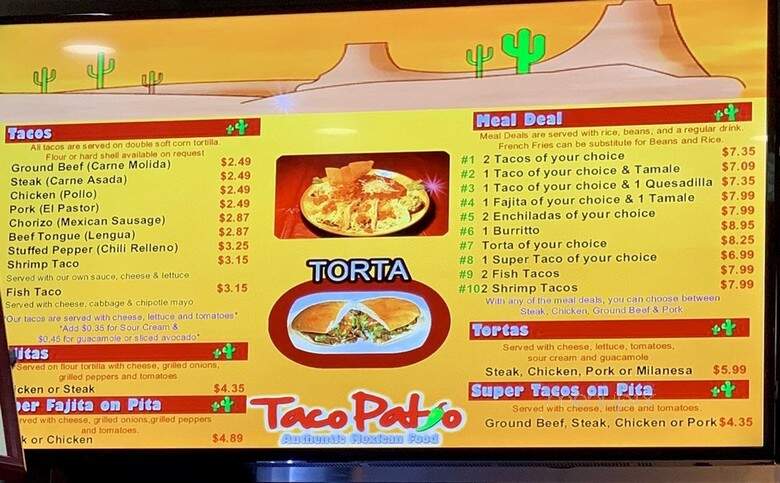 Taco Patio - Bellwood, IL menu_pic