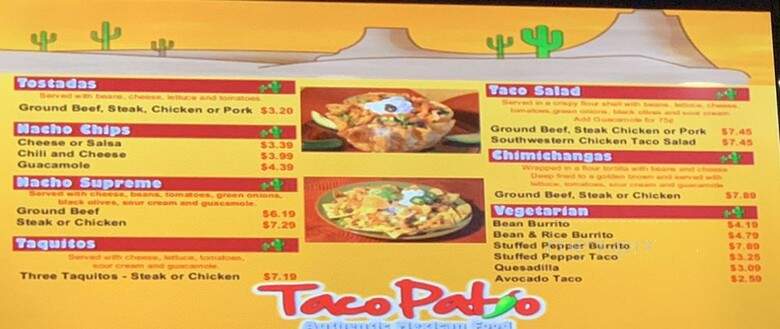 Taco Patio - Bellwood, IL menu_pic