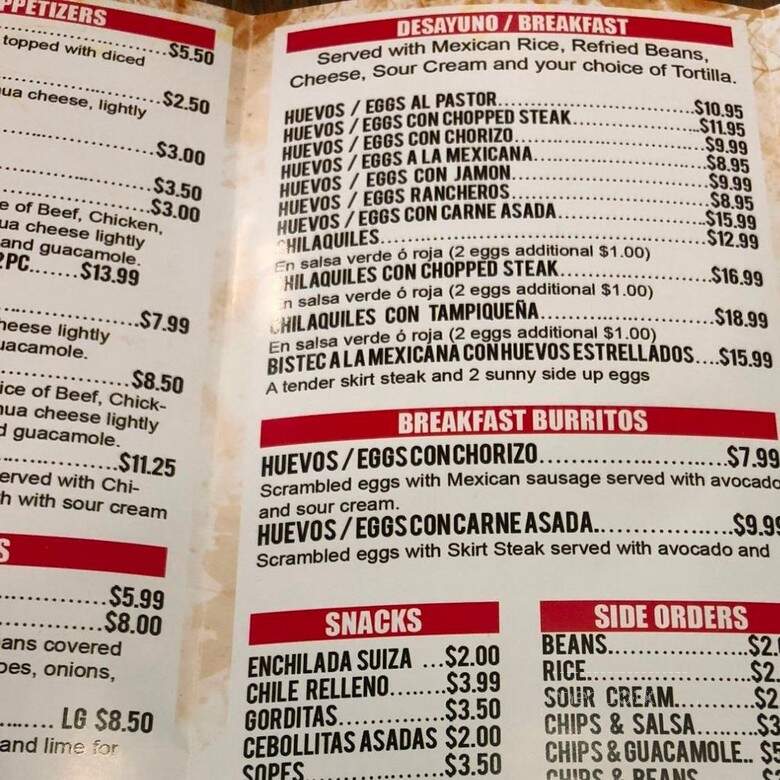 Tacos Del Norte - Palatine, IL menu_pic