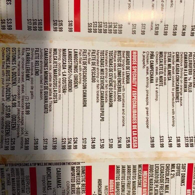 Tacos Del Norte - Palatine, IL menu_pic