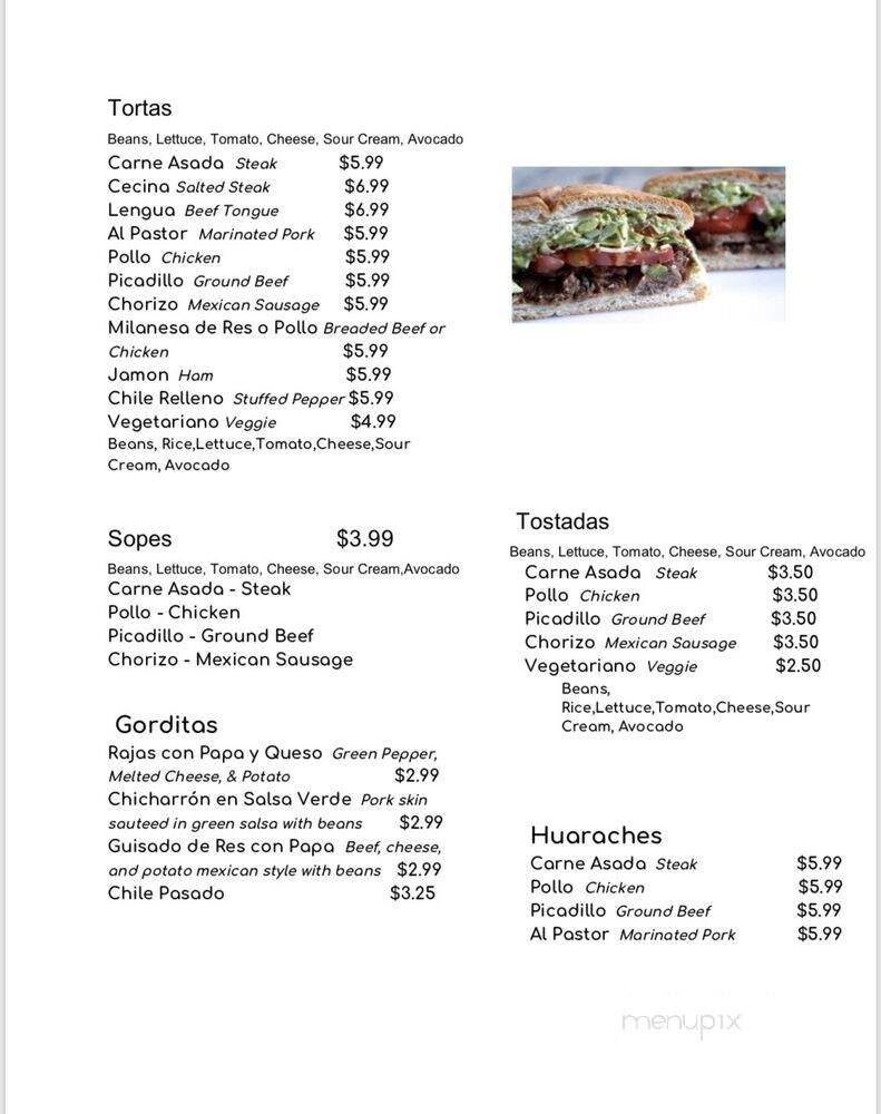 Taqueria Durango Restaurant - Blue Island, IL menu_pic