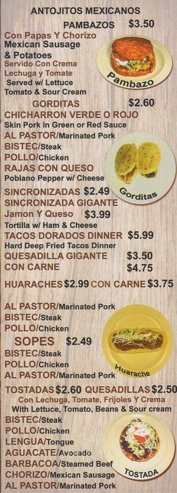 Taqueria El Brasero - Aurora, IL menu_pic