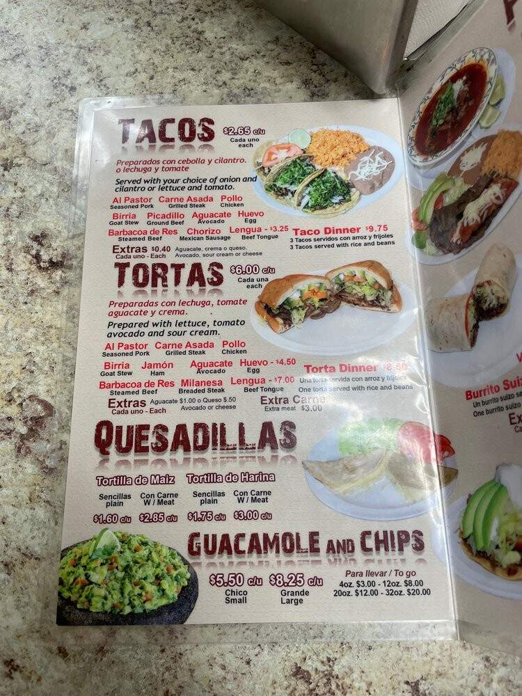 Taqueria El Pastor - Chicago, IL menu_pic