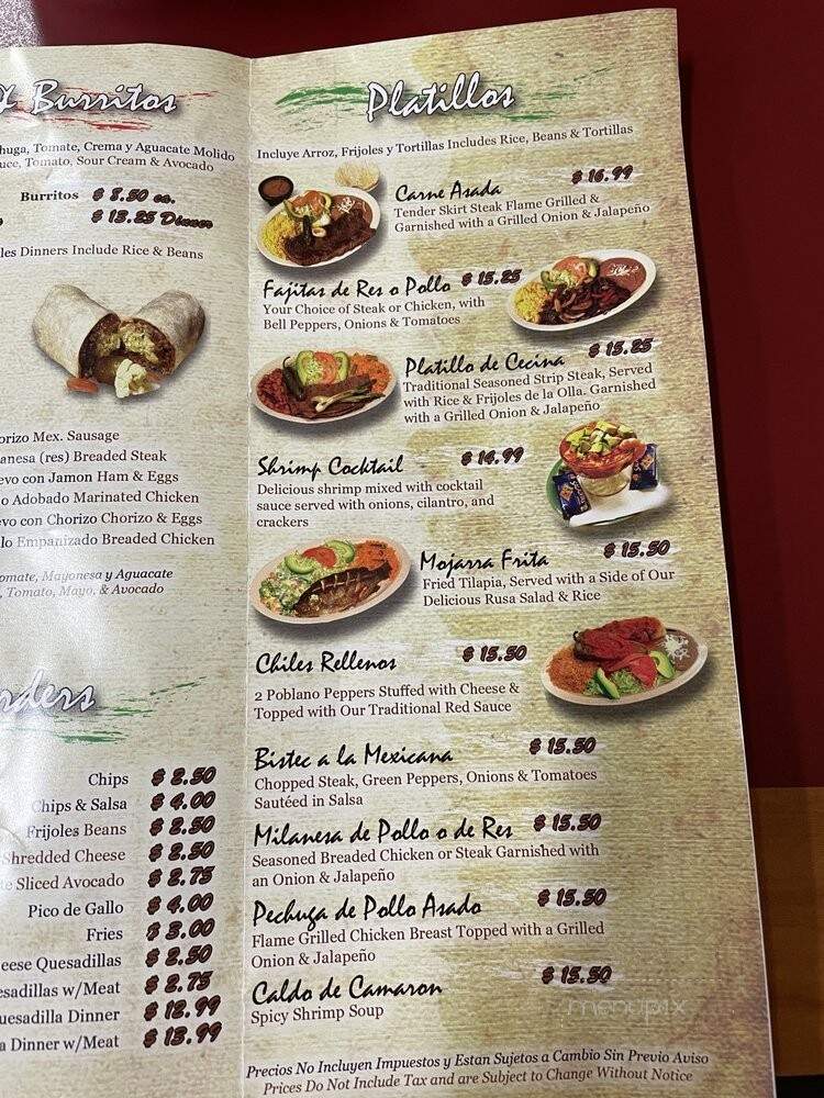 Taqueria Los Comales - Niles, IL menu_pic