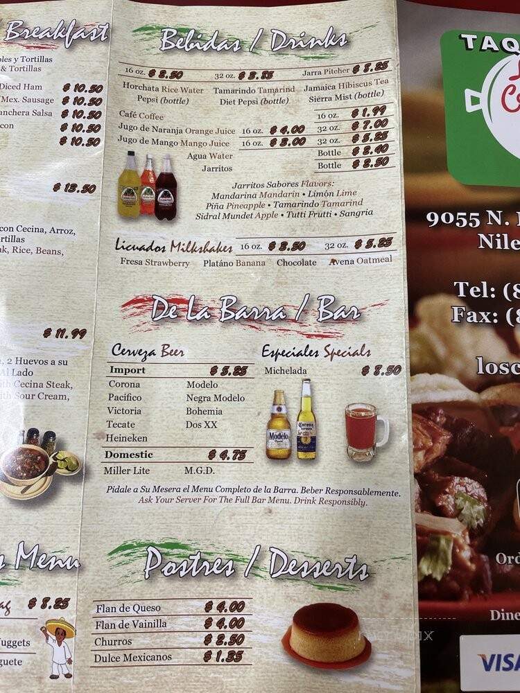 Taqueria Los Comales - Niles, IL menu_pic