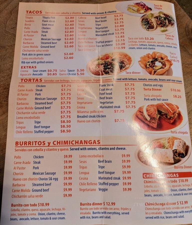 Taqueria Traspazada - Chicago, IL menu_pic