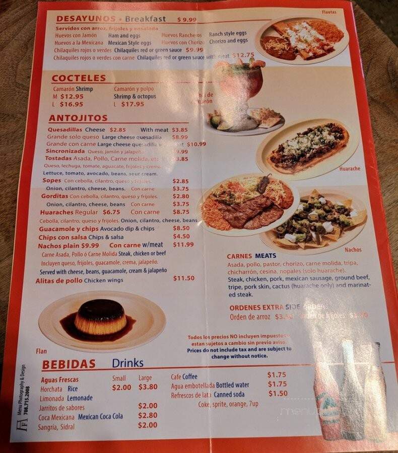 Taqueria Traspazada - Chicago, IL menu_pic
