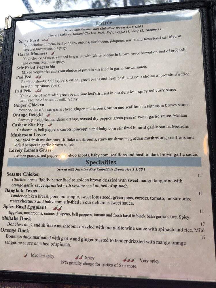 Thipi Thai Restaurant - Glen Ellyn, IL menu_pic