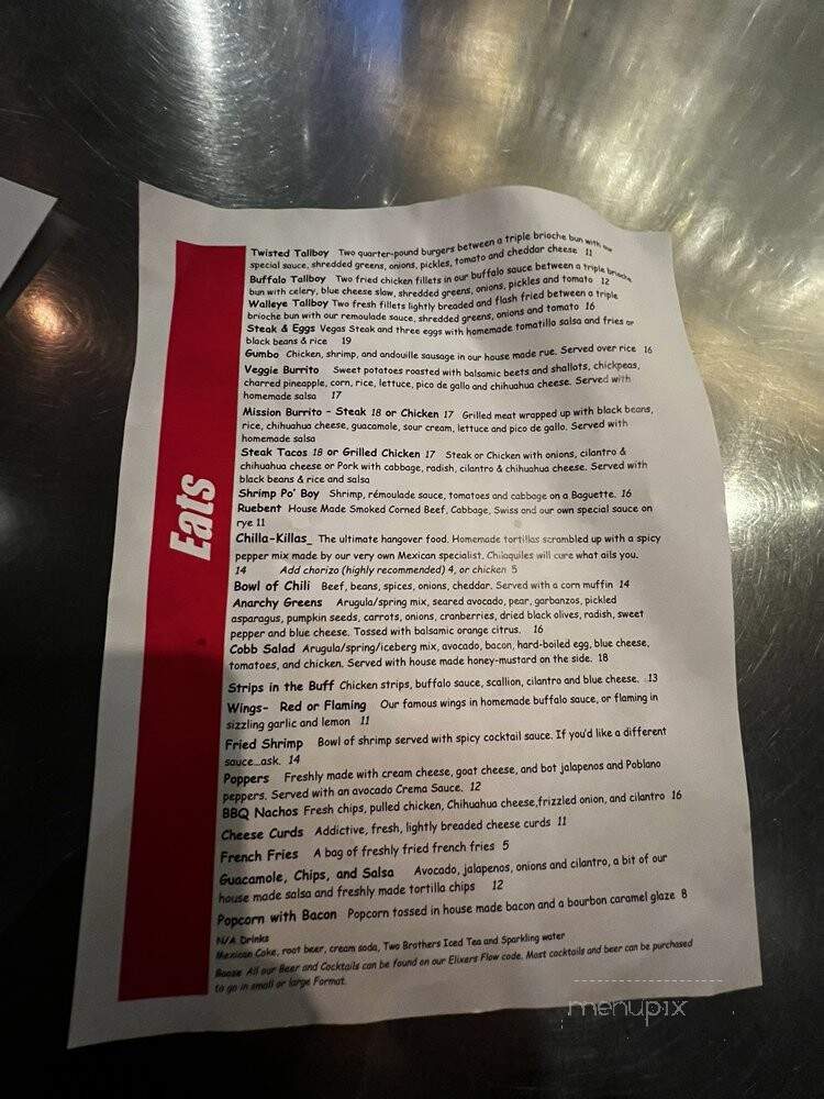 Twisted Spoke - Chicago, IL menu_pic