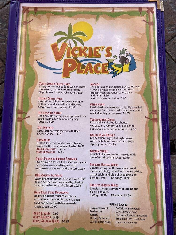 Vickie's Place - Mchenry, IL menu_pic