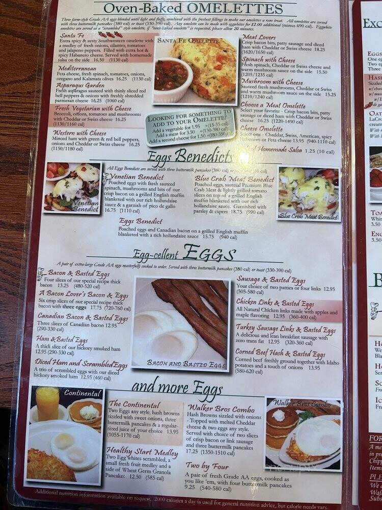 Walker Bros Orig Pancake House - Wilmette, IL menu_pic
