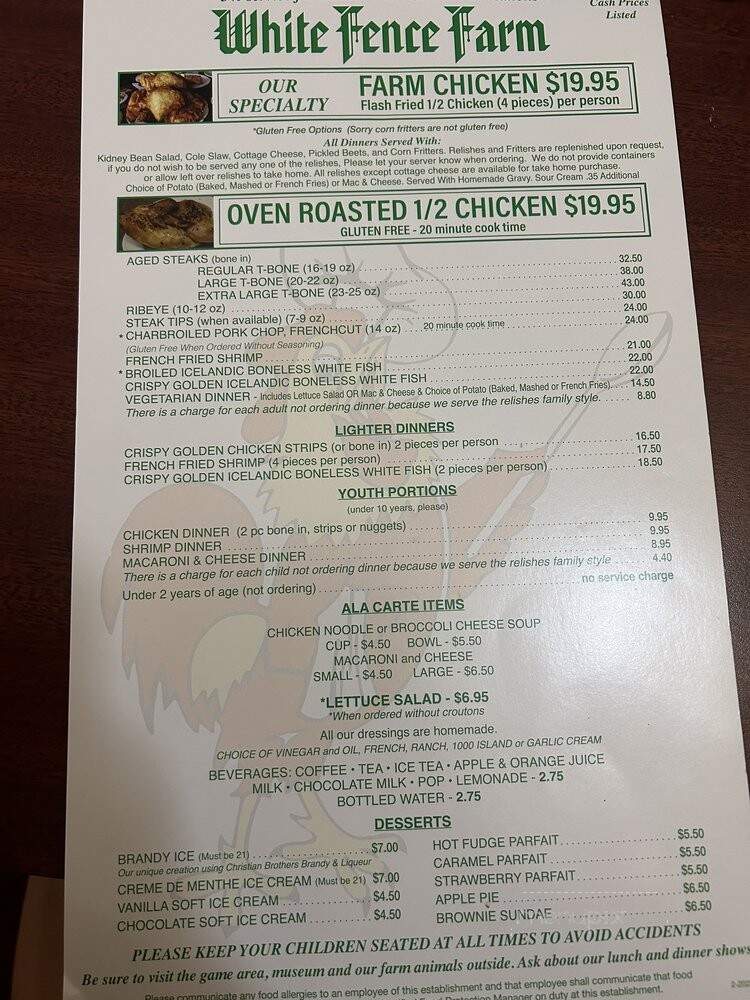 White Fence Farm - Romeoville, IL menu_pic