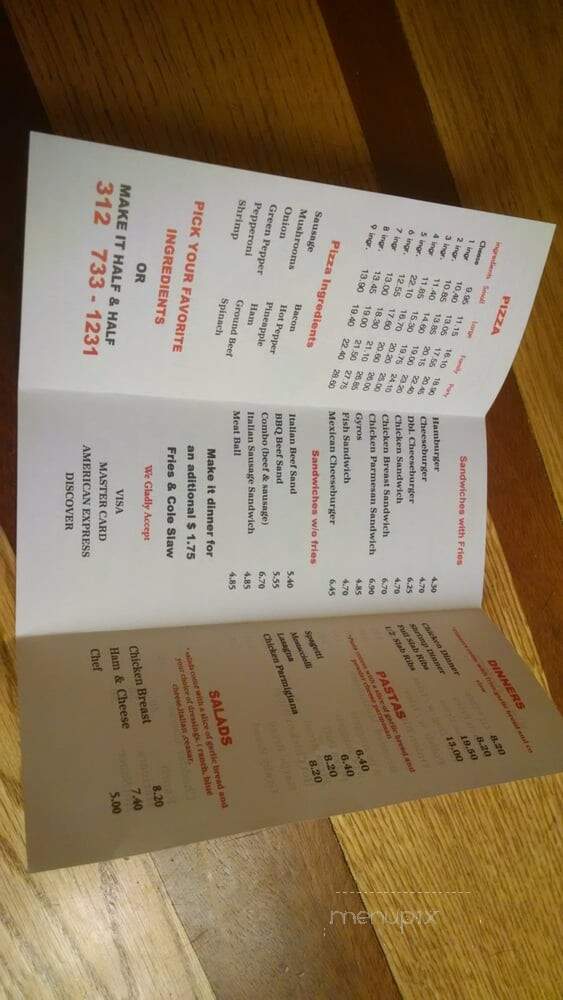 Benny's Pizza II - Chicago, IL menu_pic