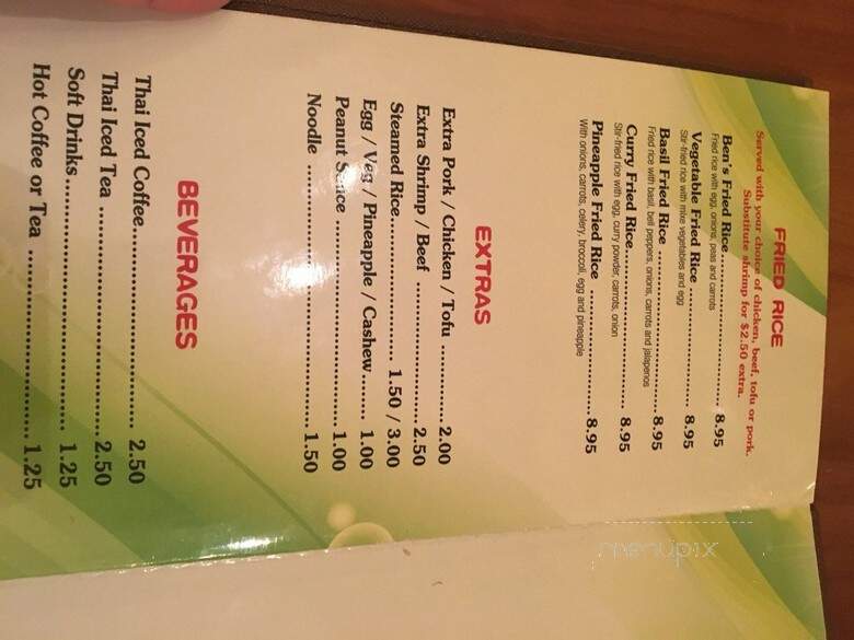 Ben's Noodles & Rice - Chicago, IL menu_pic