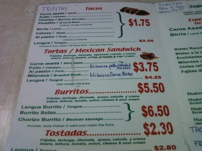 Birrias Huentitan Restaurant - Chicago, IL menu_pic