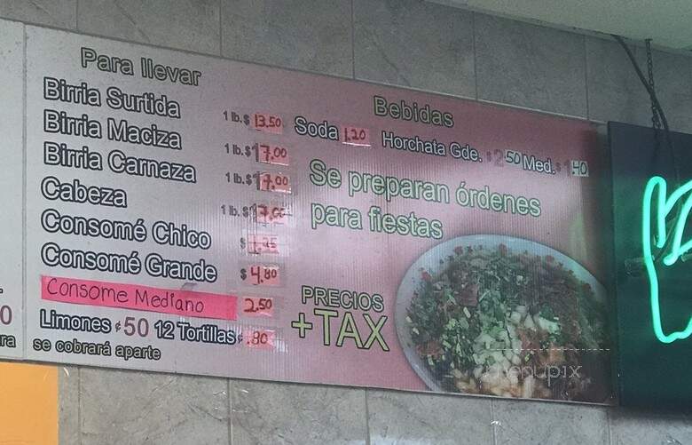 Birrieria Riveras Ocotolan - Chicago, IL menu_pic