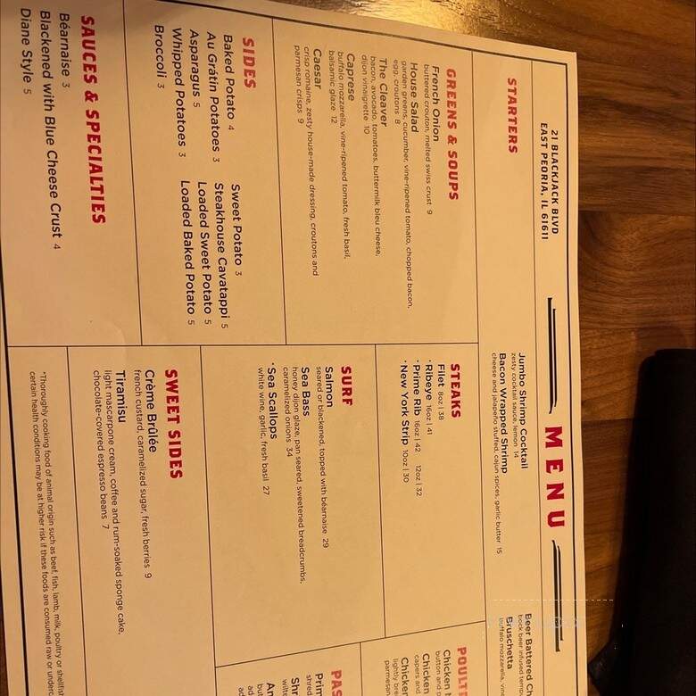 Boyds Steakhouse - East Peoria, IL menu_pic
