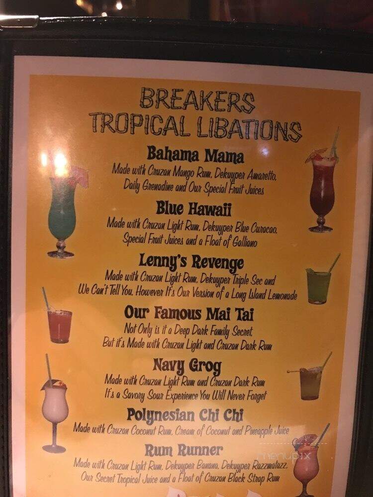 Breakers - Crystal Lake, IL menu_pic