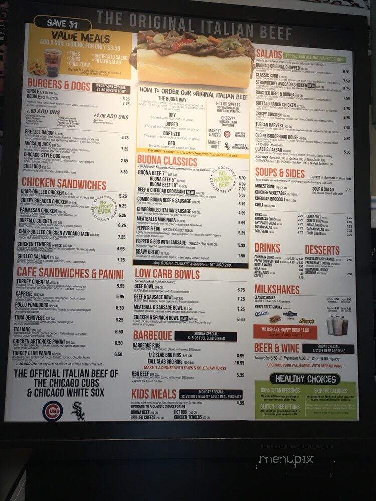Buona Beef - Berwyn, IL menu_pic