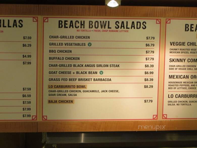 Burrito Beach - Chicago, IL menu_pic