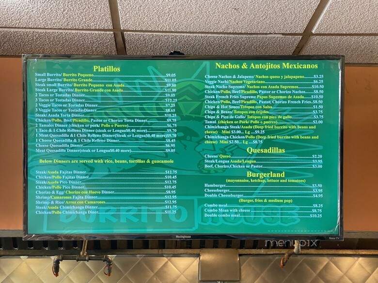 Burrito House - Chicago, IL menu_pic