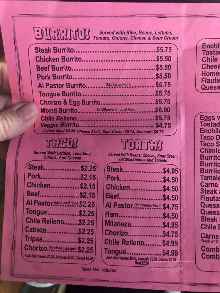 Burrito Station - Manteno, IL menu_pic