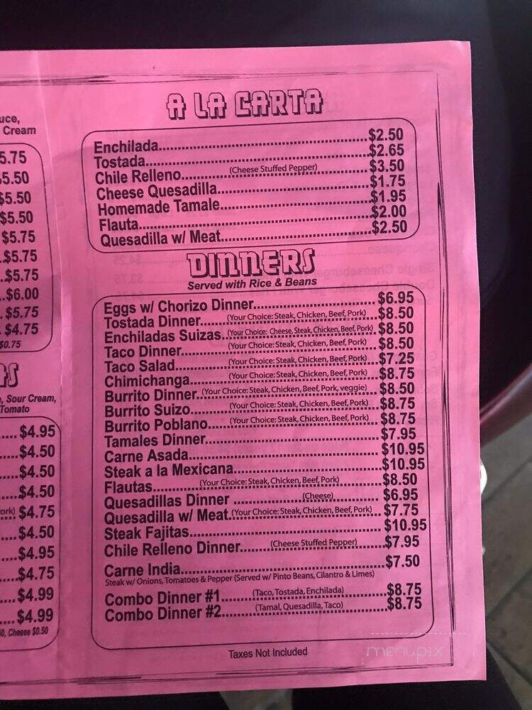 Burrito Station - Manteno, IL menu_pic