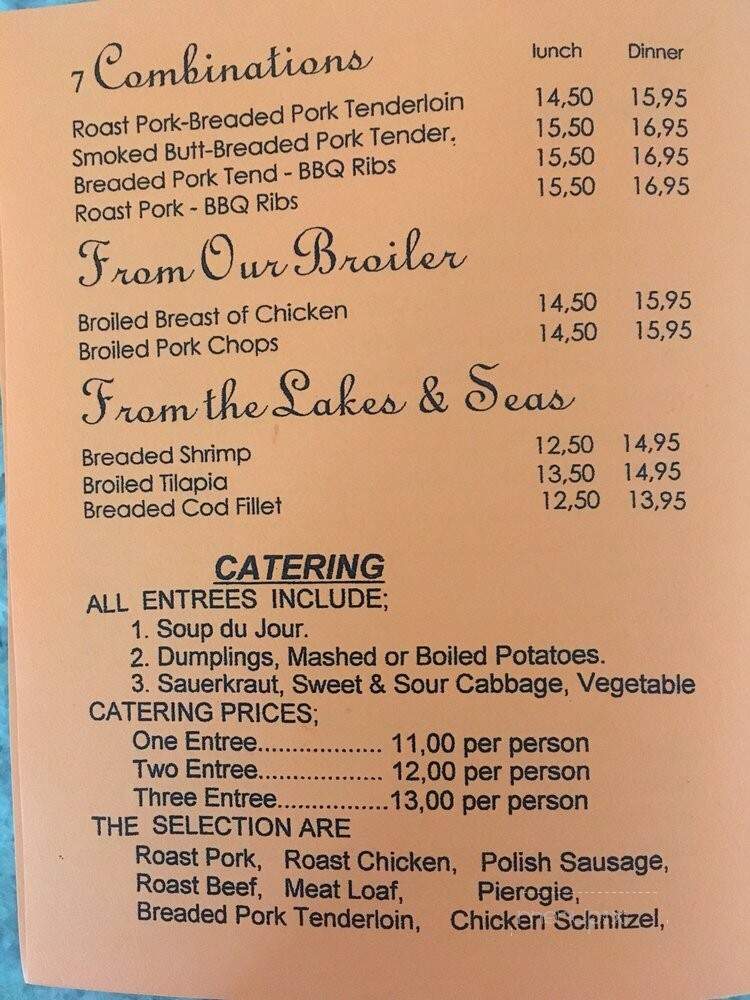 Cafe Charlie - Westchester, IL menu_pic