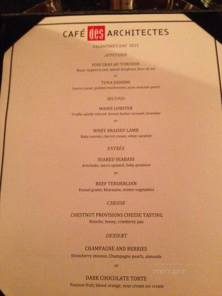 Cafe Des Architectes - Chicago, IL menu_pic