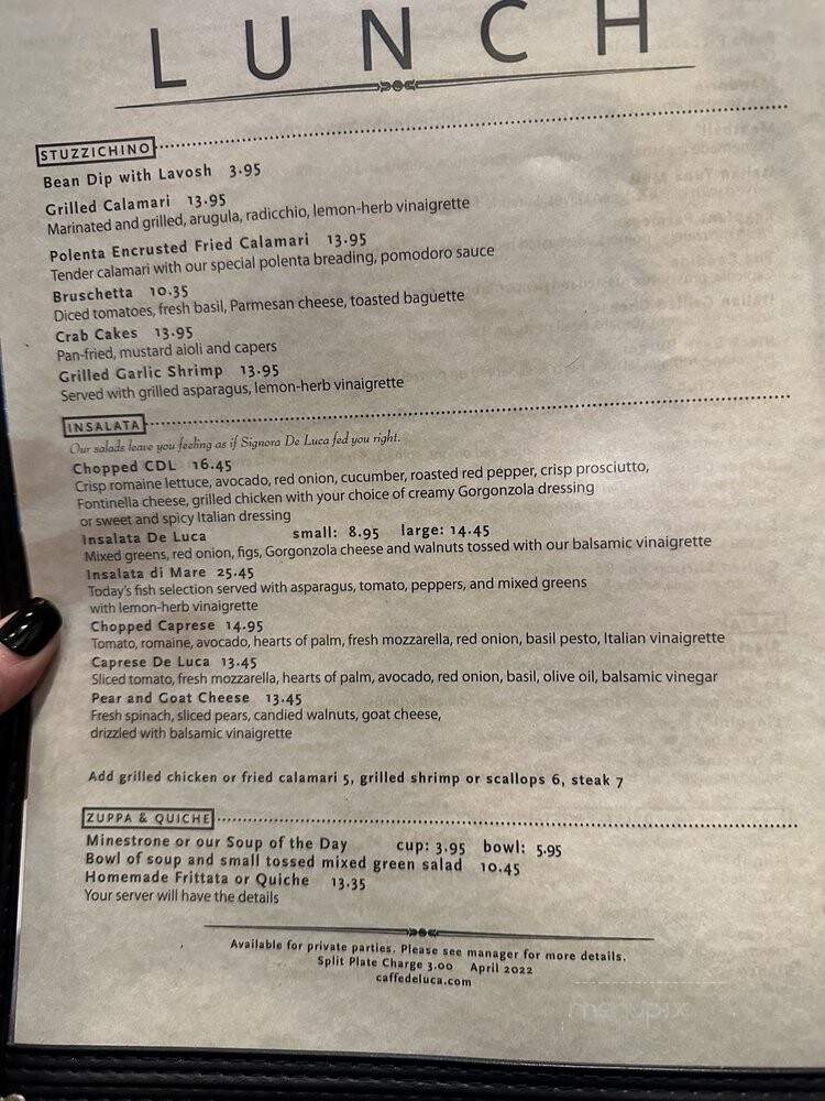 Caffe Deluca Forest Park Inc - Forest Park, IL menu_pic