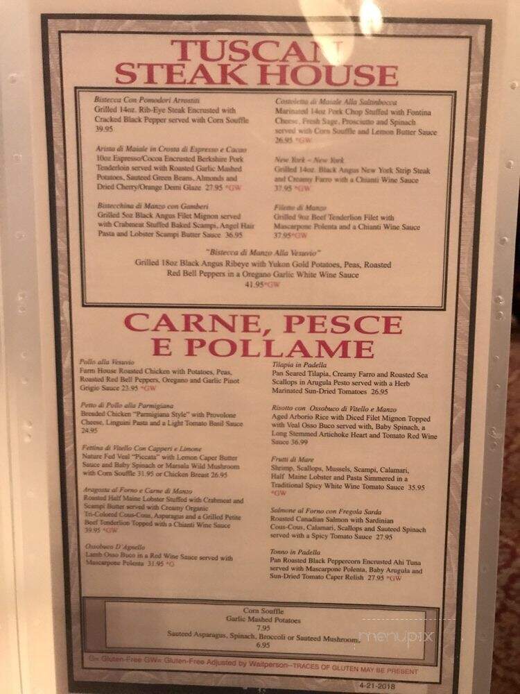 Carlucci Restaurant - Rosemont, IL menu_pic