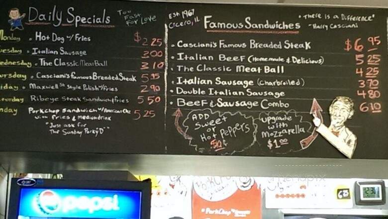 Casciani's Pizzeria - Hodgkins, IL menu_pic