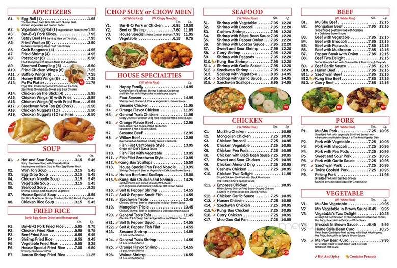 China Kitchen - Chicago, IL menu_pic
