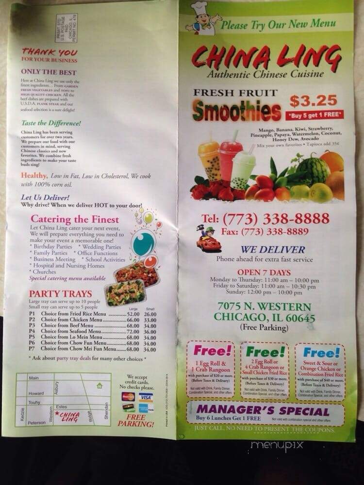 China Ling - Chicago, IL menu_pic
