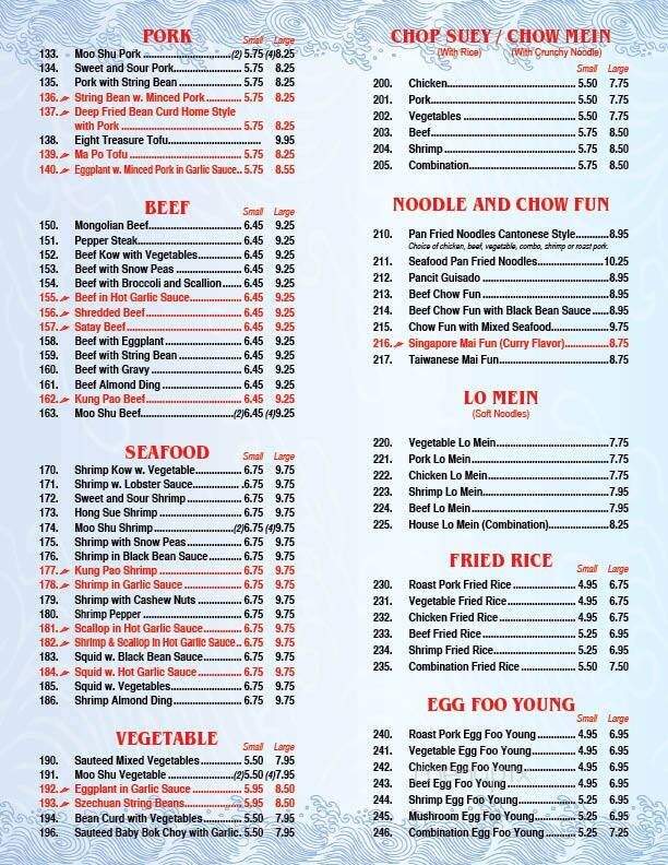 Chinatown Kitchen - Glenview, IL menu_pic
