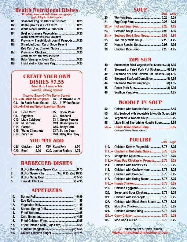 Chinatown Kitchen - Glenview, IL menu_pic