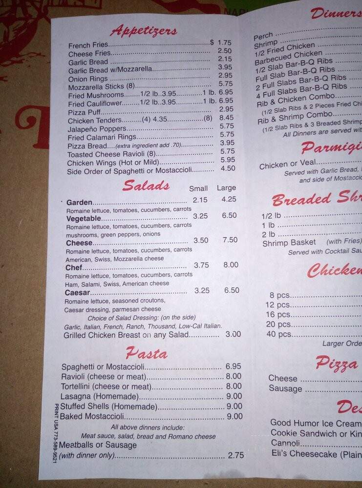 Coluta's Pizza - Chicago, IL menu_pic