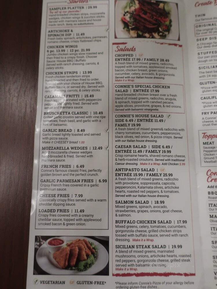 Connie's Pizza - Chicago, IL menu_pic