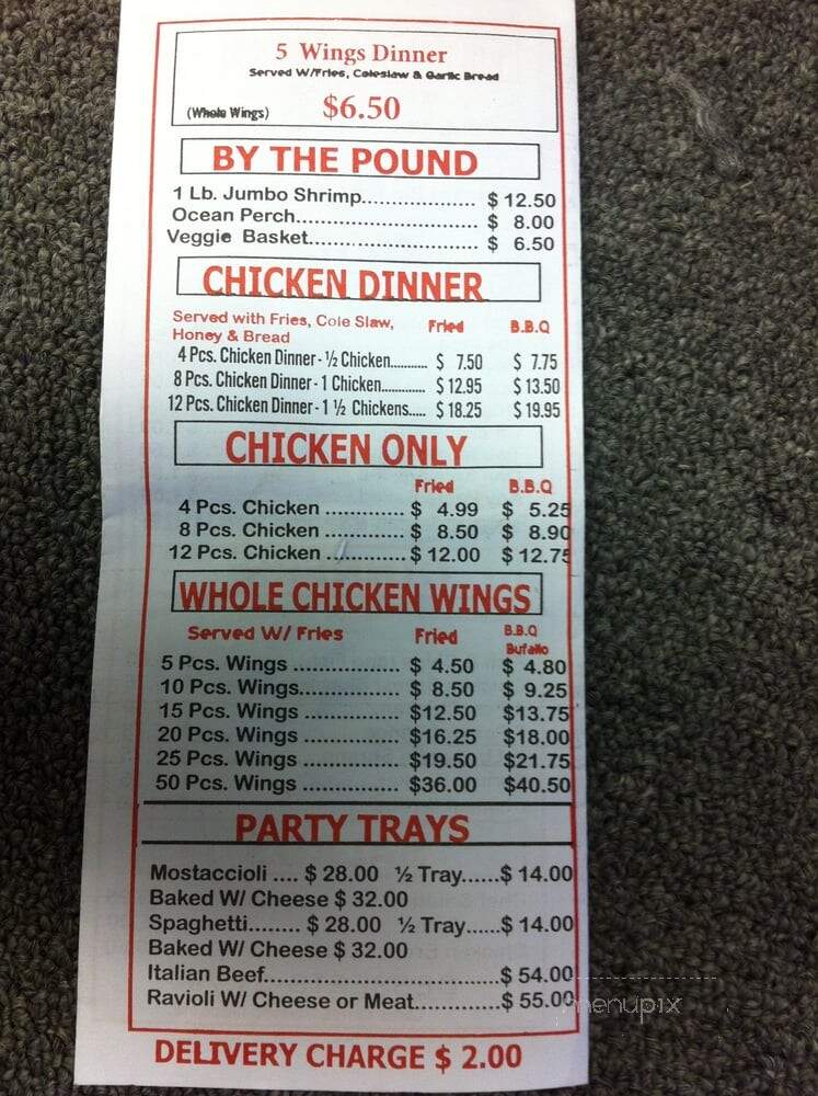 Conte's Pizza - Chicago, IL menu_pic