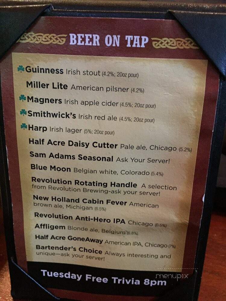 Corcoran's Grill - Chicago, IL menu_pic
